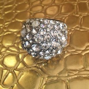 Vintage Faux diamond outrageous dome ring